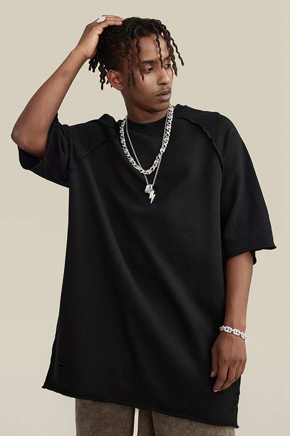 "Vintage Spirit" Heavyweight Wax-Dyed Tee - Unique Artisanal Style