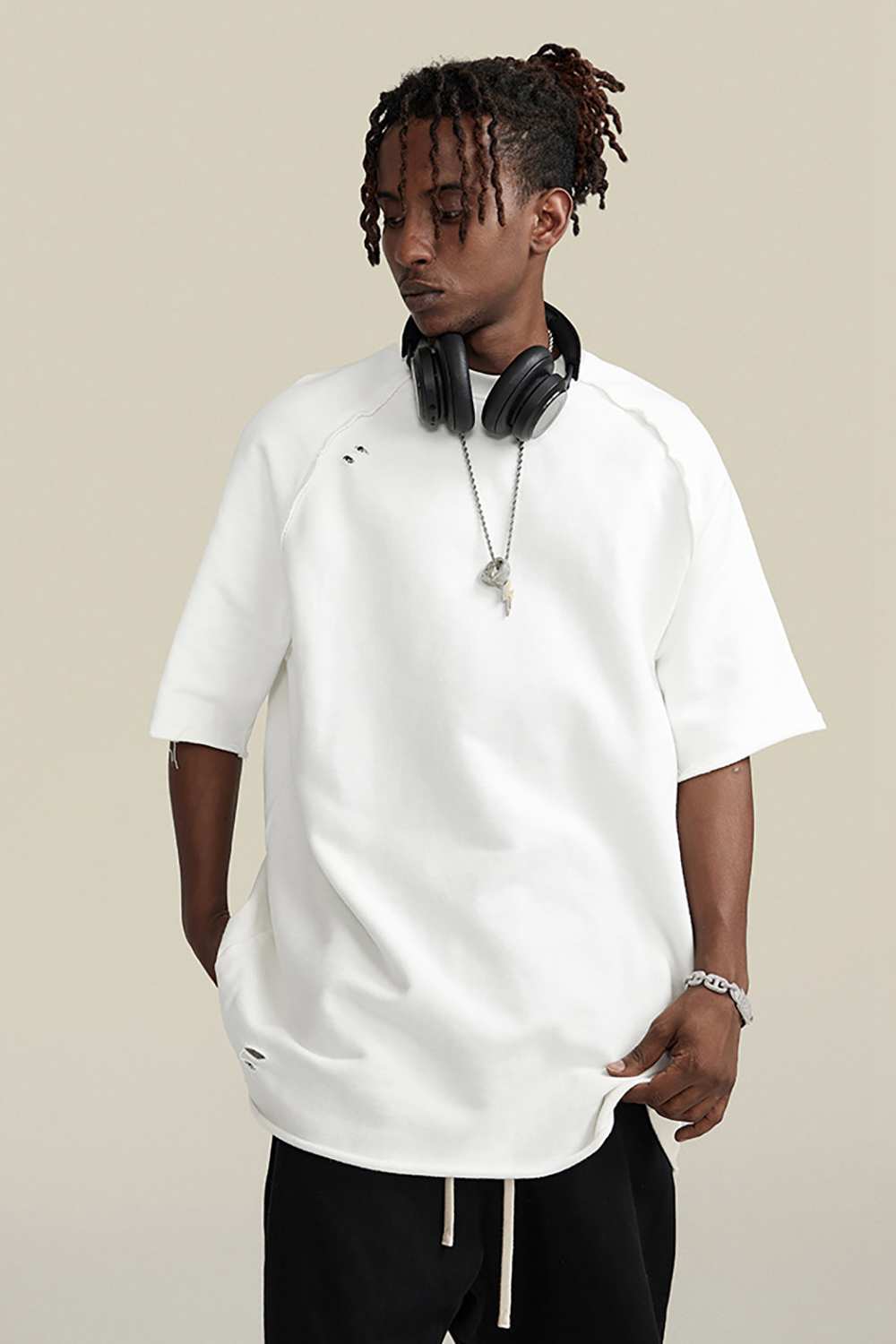 "Vintage Spirit" Heavyweight Wax-Dyed Tee - Unique Artisanal Style