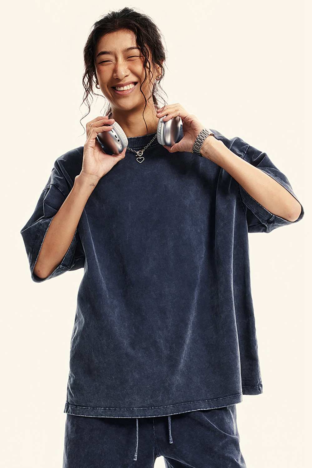"Rustic Refined" Heavyweight Wax-Dyed Tee - Vintage Casual Luxury