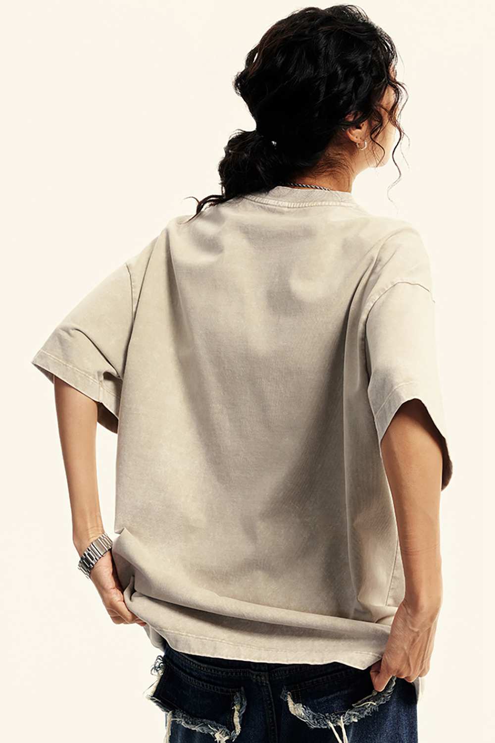 "Rustic Refined" Heavyweight Wax-Dyed Tee - Vintage Casual Luxury
