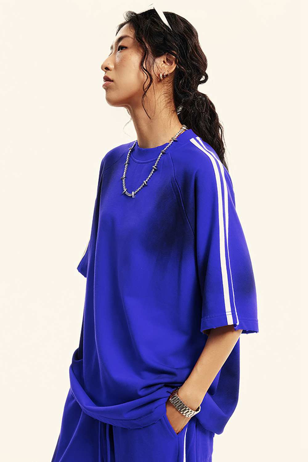 Campus-Inspired Mud-Dye Stripe Tee