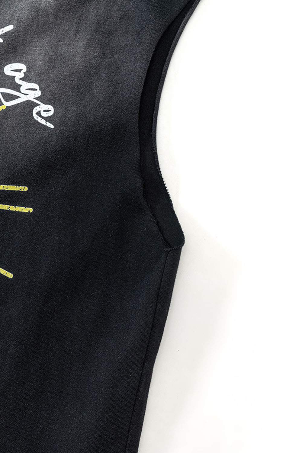 Street Style Gradient Sleeveless Vintage Washed Tank Top