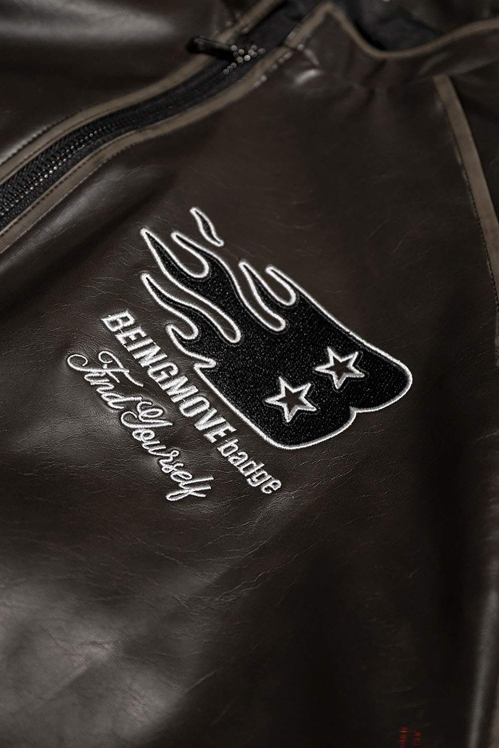 Vintage Distressed Leather Biker Jacket