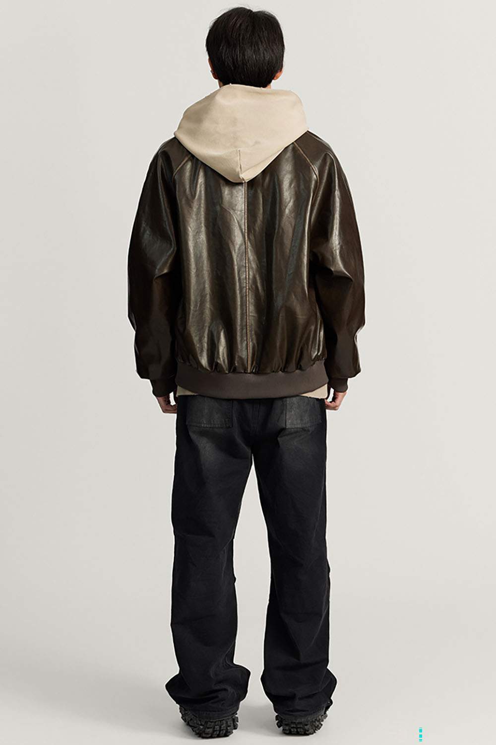 Vintage Distressed Leather Biker Jacket