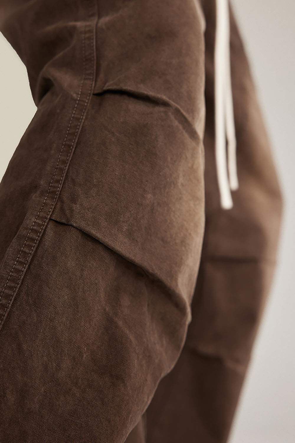 Autumn Winter Washed Gradient Drawstring Jogger Work Pants