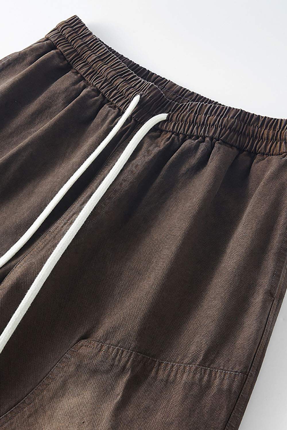 Autumn Winter Washed Gradient Drawstring Jogger Work Pants