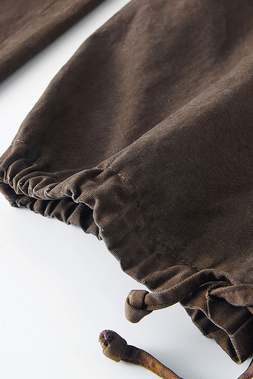 Autumn Winter Washed Gradient Drawstring Jogger Work Pants