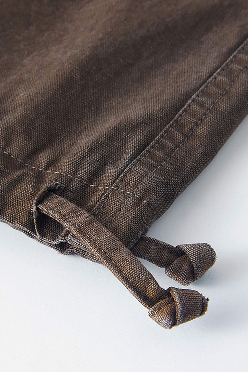 Autumn Winter Washed Gradient Drawstring Jogger Work Pants