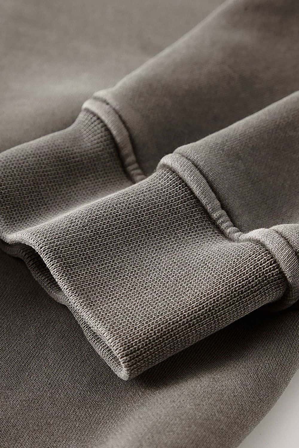 Vintage Washed Zip-Up Hoodie with Fleece Lining - Short Cropped Cardigan