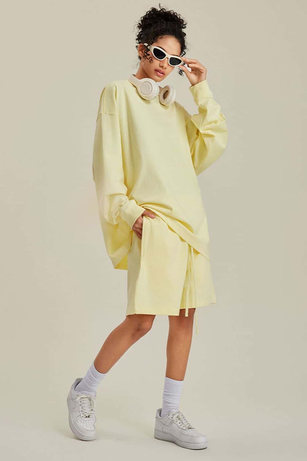 Pure Cotton Loose Long-Sleeve T-Shirt