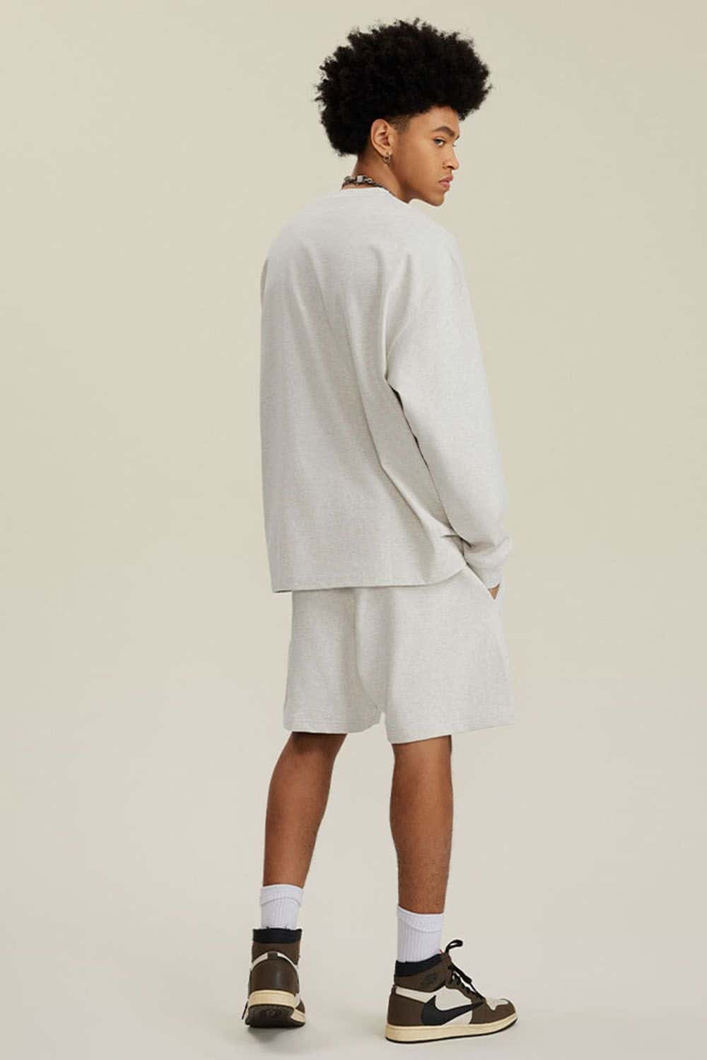 Pure Cotton Loose Long-Sleeve T-Shirt