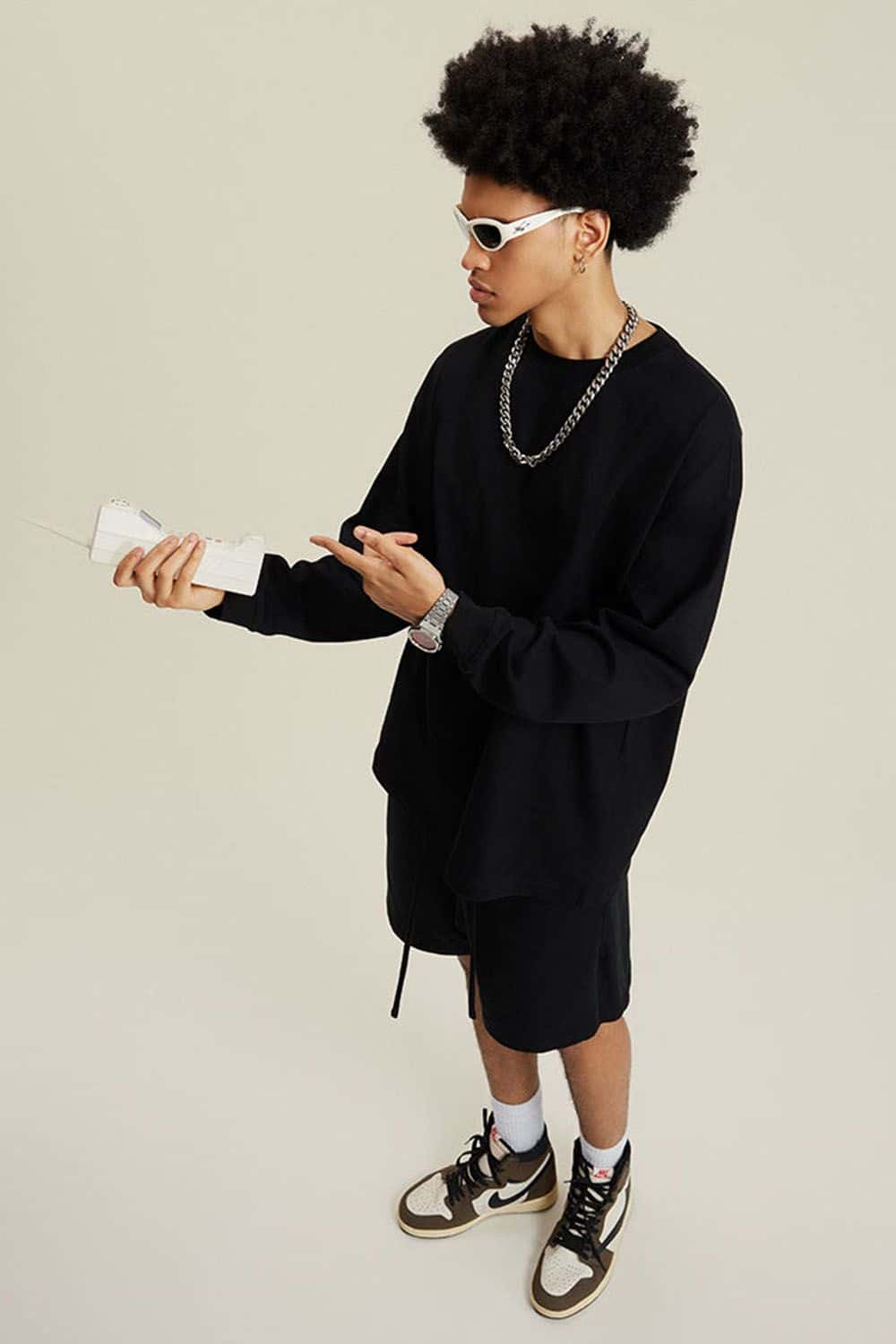 Pure Cotton Loose Long-Sleeve T-Shirt