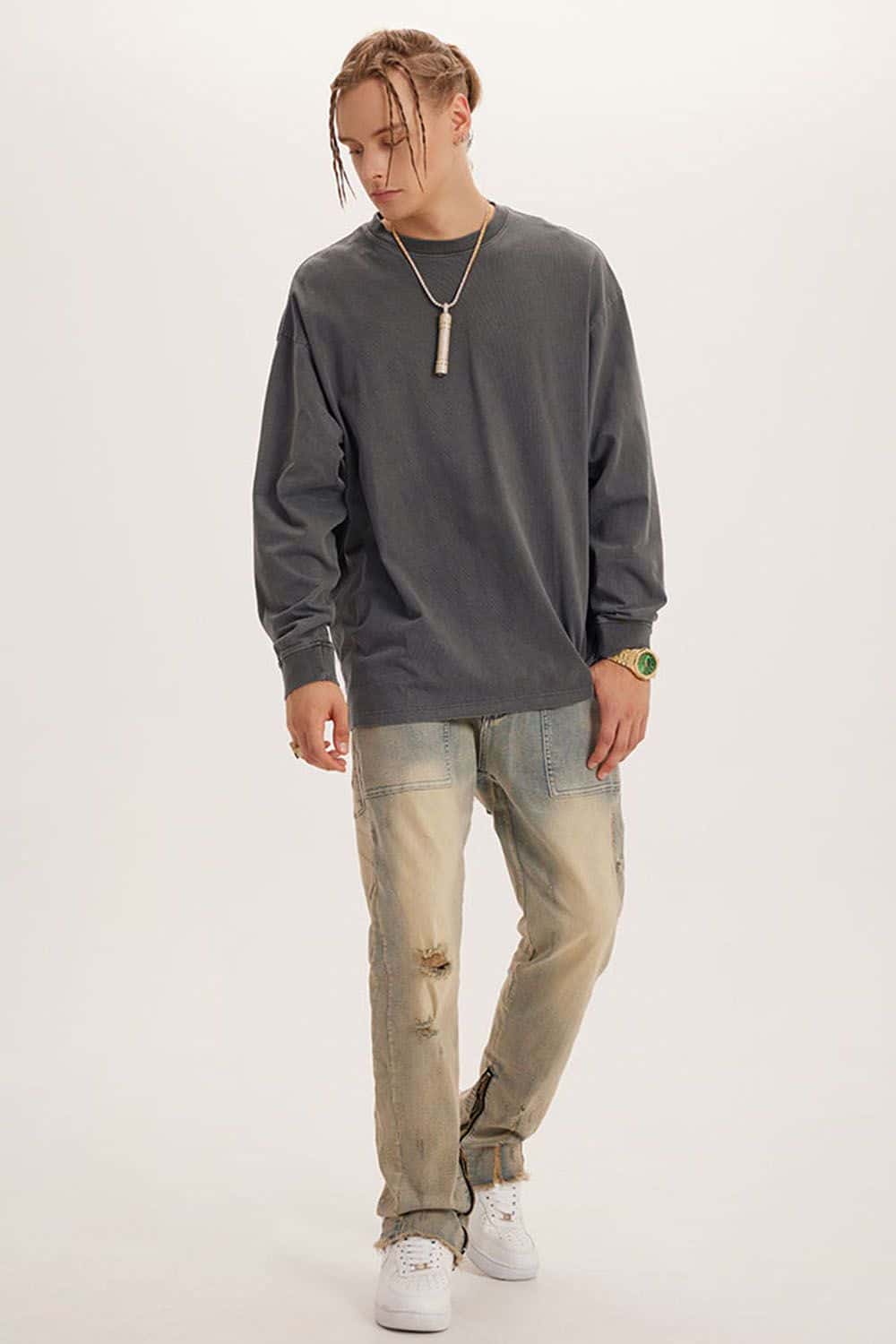 Vintage Wash Heavyweight 260G Long-Sleeve T-Shirt