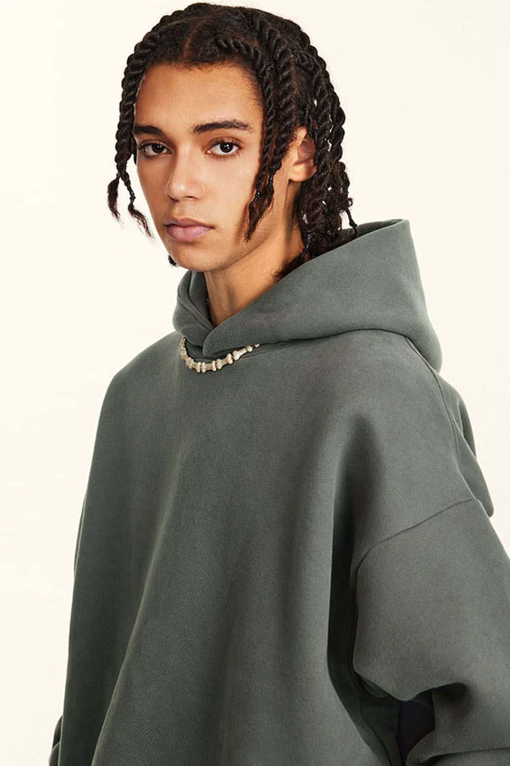 Loose Fleece-Lined Sports Hoodie with Invisible Zipper