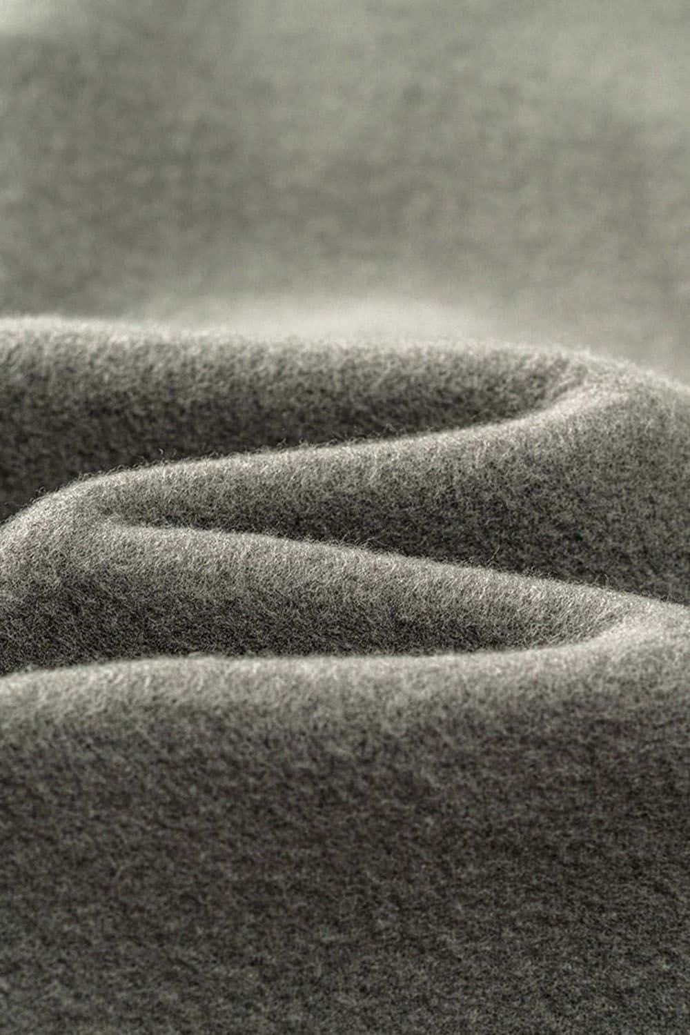 Loose Fleece-Lined Sports Hoodie with Invisible Zipper