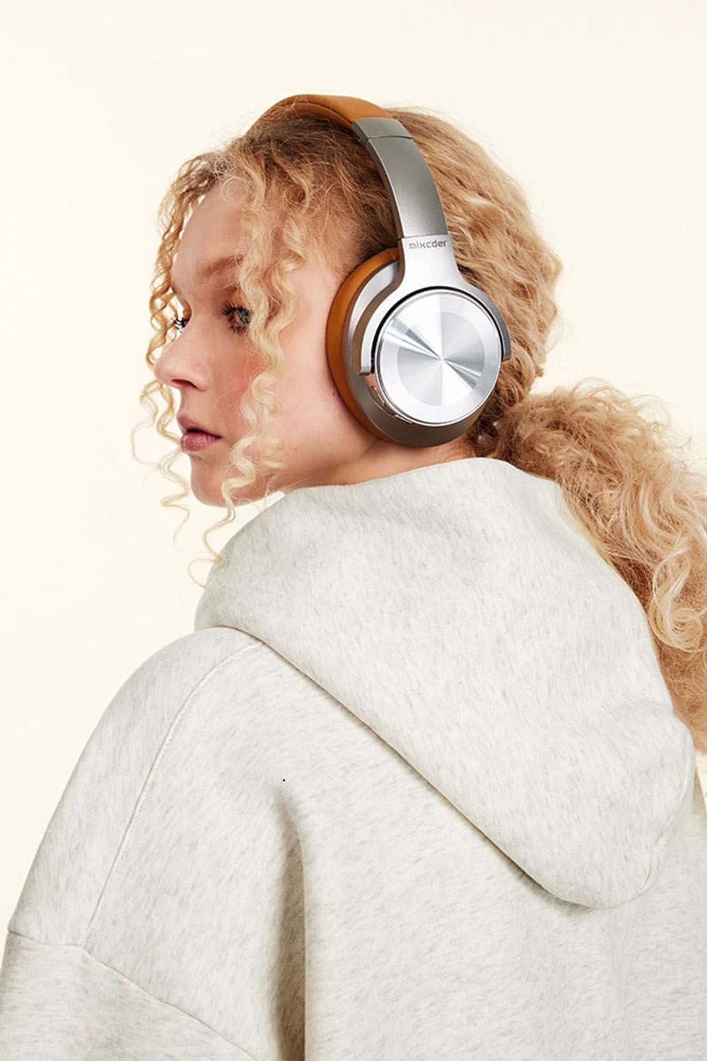 Loose Fleece-Lined Sports Hoodie with Invisible Zipper