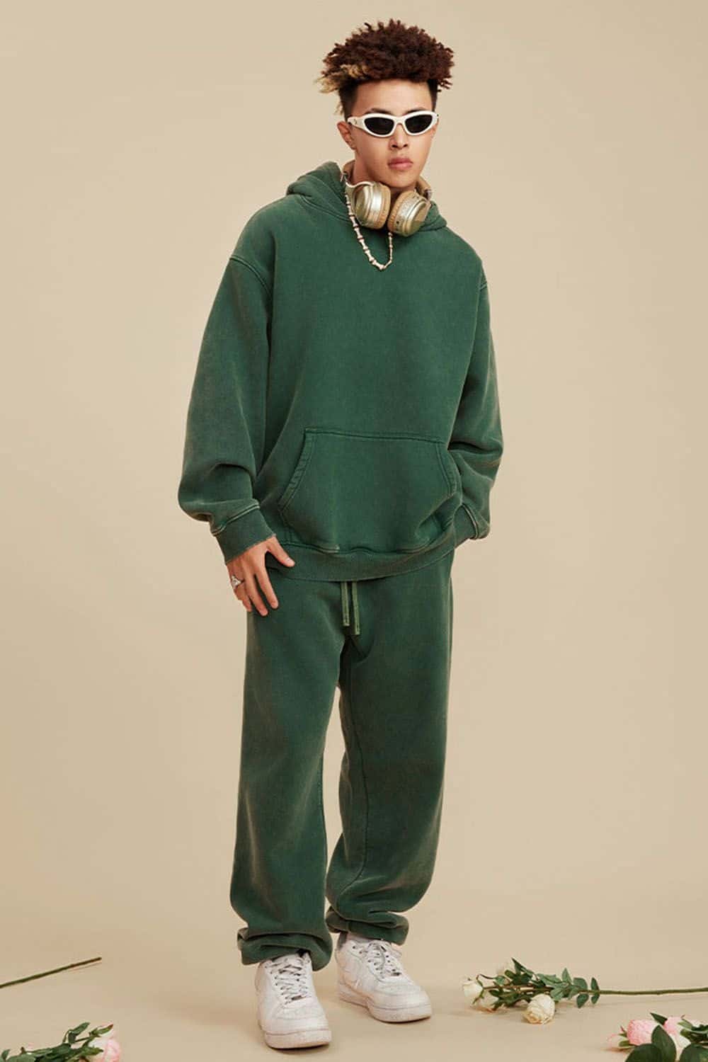 Heavyweight Vintage Wash Fleece-Lined Hoodie