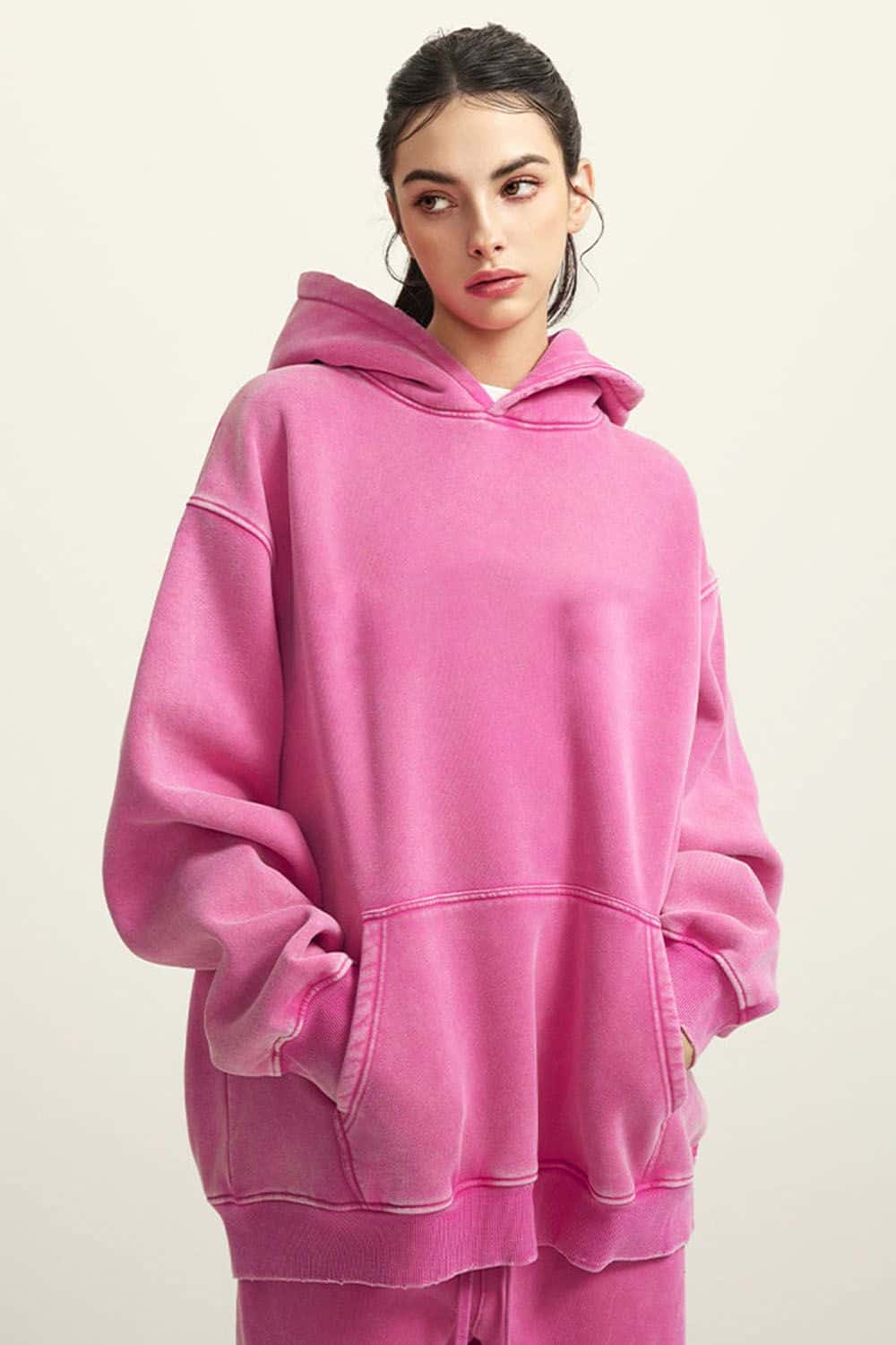 Heavyweight Vintage Wash Fleece-Lined Hoodie