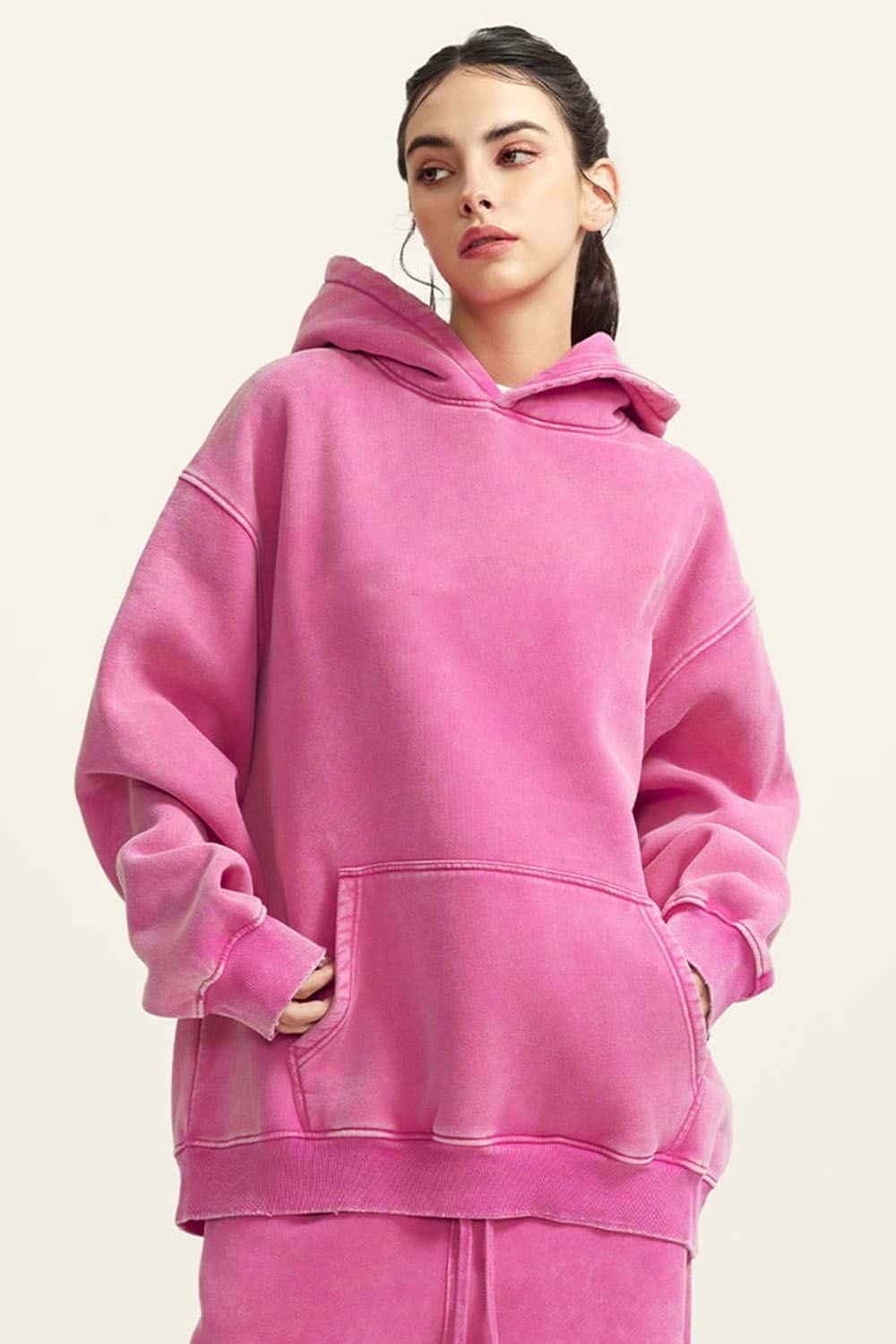 Heavyweight Vintage Wash Fleece-Lined Hoodie