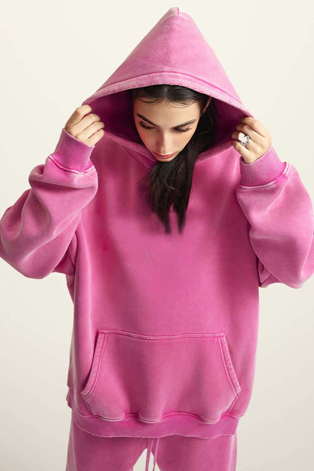 Heavyweight Vintage Wash Fleece-Lined Hoodie