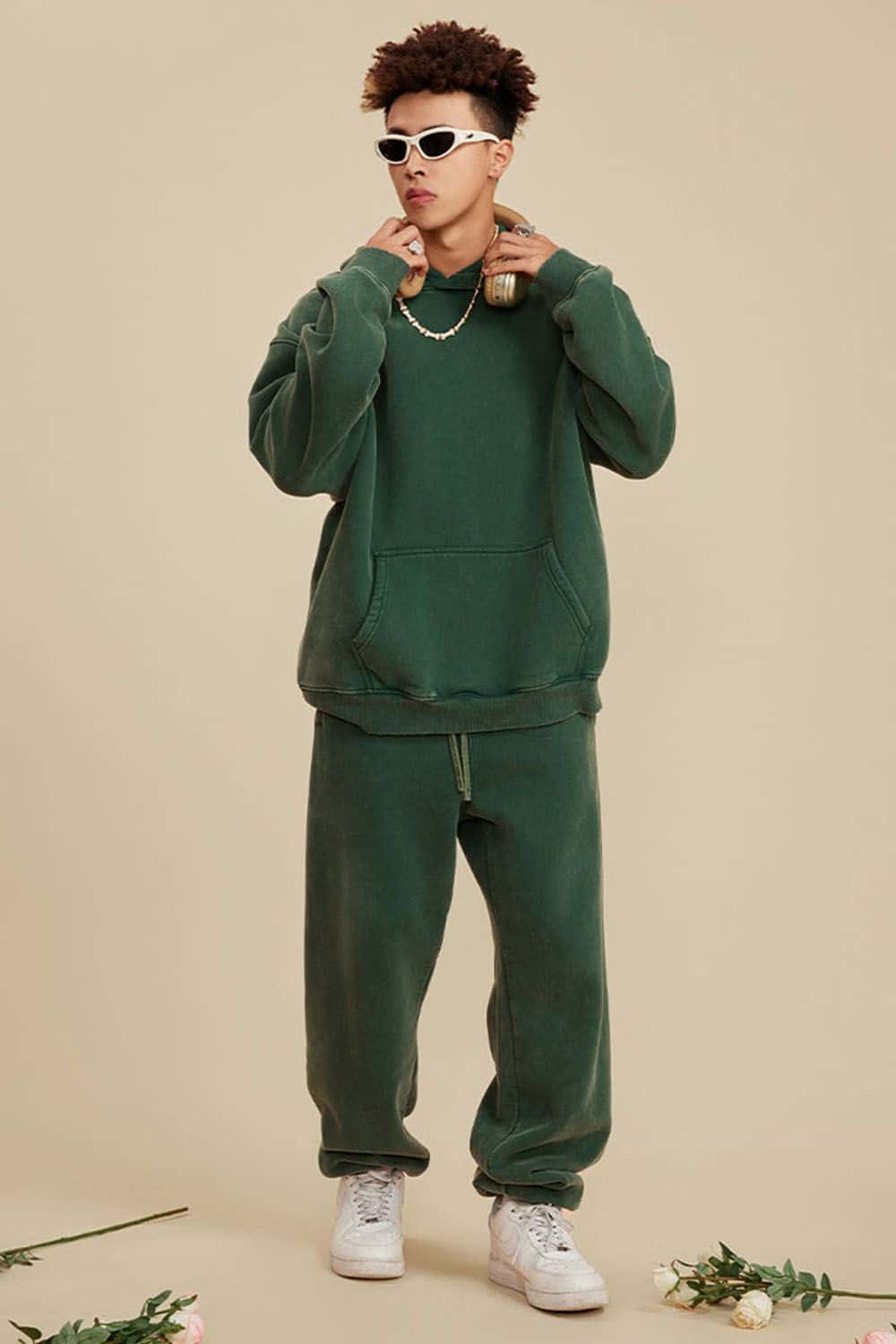 Heavyweight Vintage Wash Fleece-Lined Hoodie