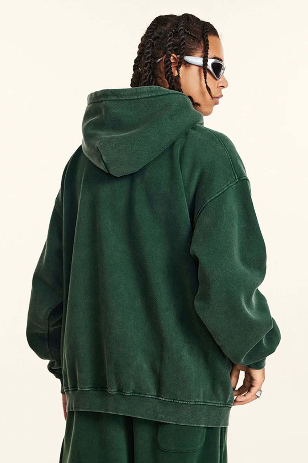 Thick Fleece-Lined Washed Hoodie