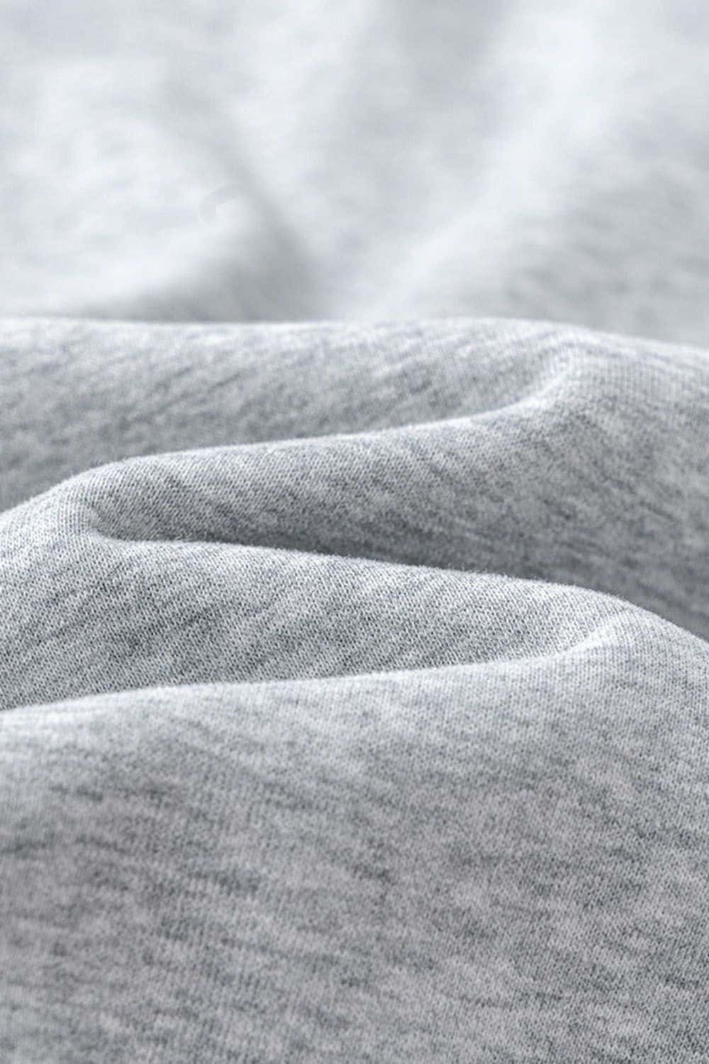 Light Gray Fleece-Lined Zip-Up Hoodie Jacket
