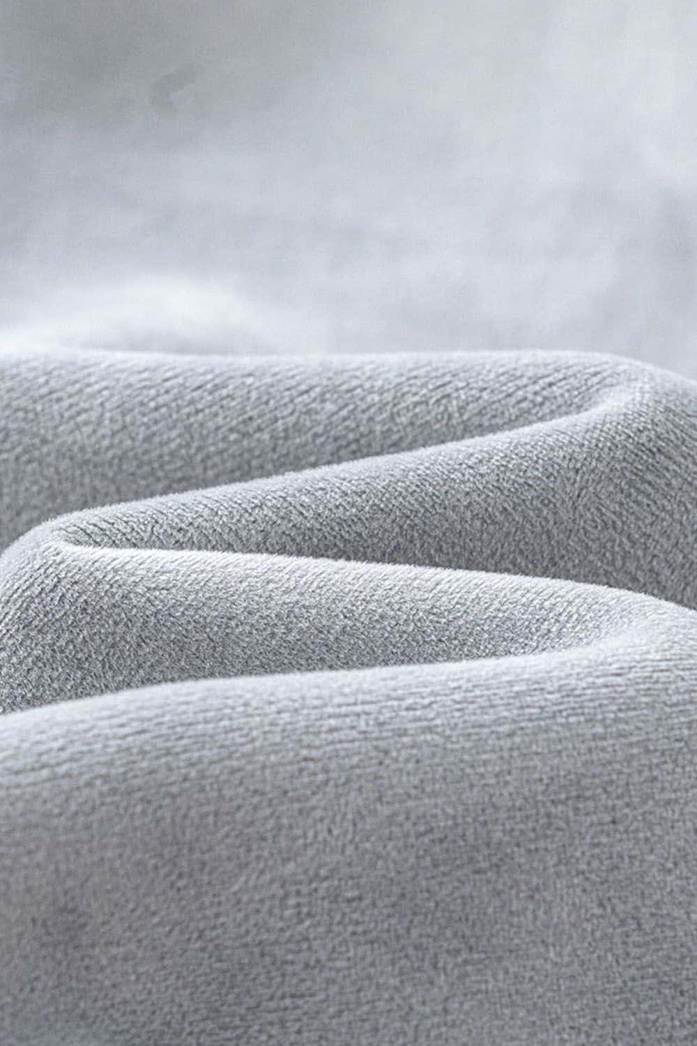 Light Gray Fleece-Lined Zip-Up Hoodie Jacket