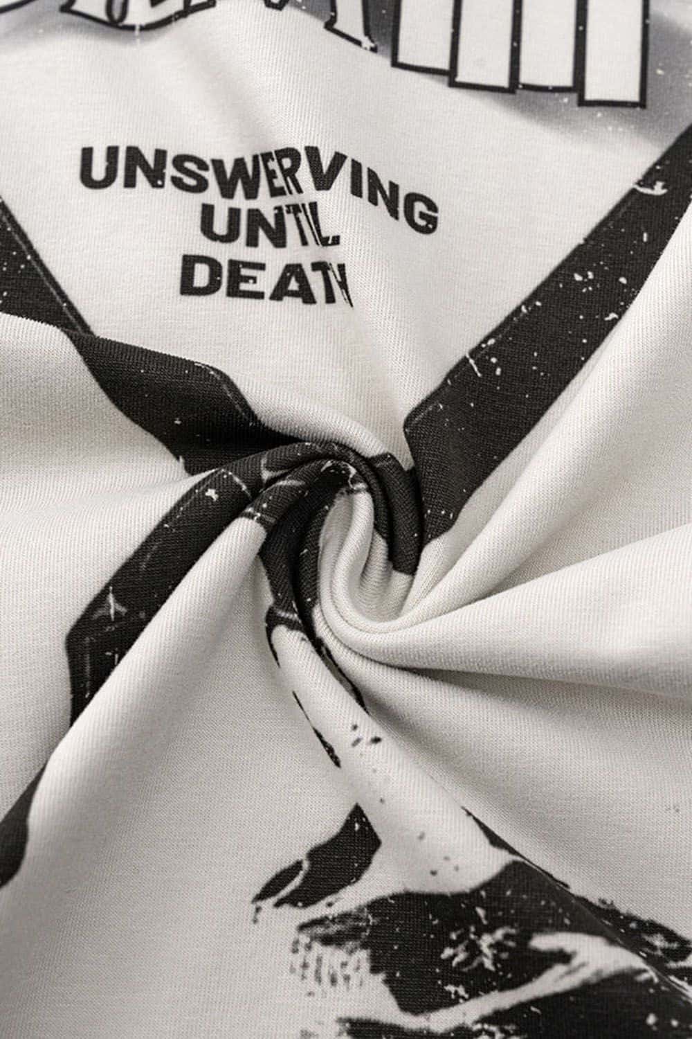 Rock Band Scissor Hands Graphic Water-Washed Long Sleeve T-Shirt