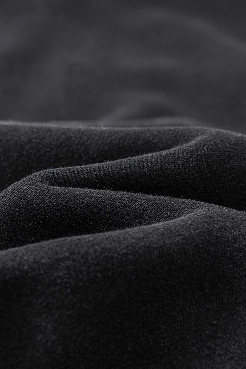 Vintage Washed Black Hoodie with White Stripes