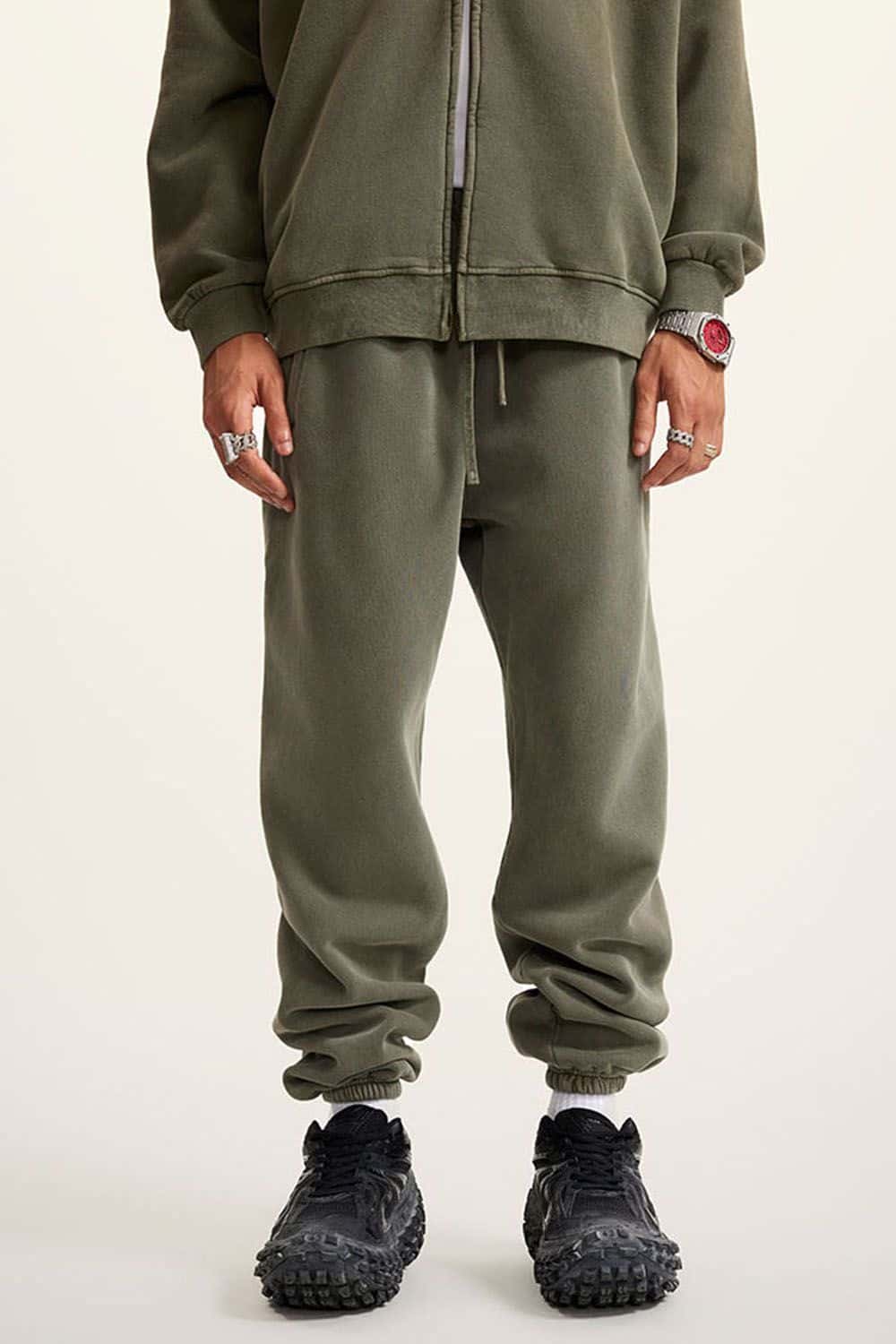 Vintage Wash Fleece-Lined Jogger Sweatpants