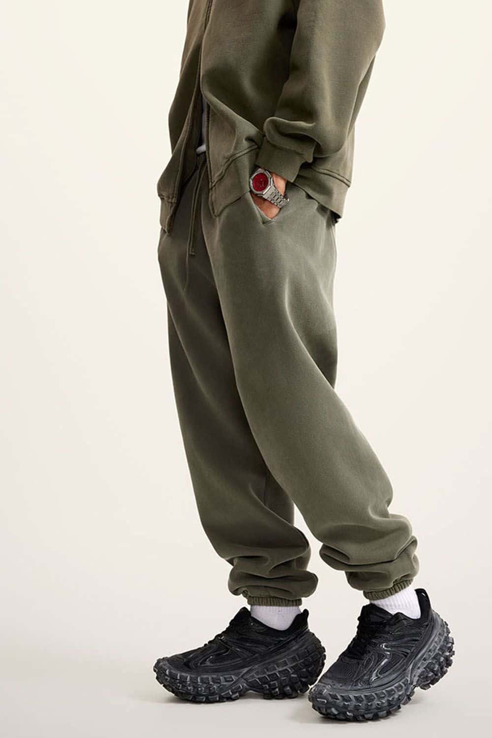 Vintage Wash Fleece-Lined Jogger Sweatpants