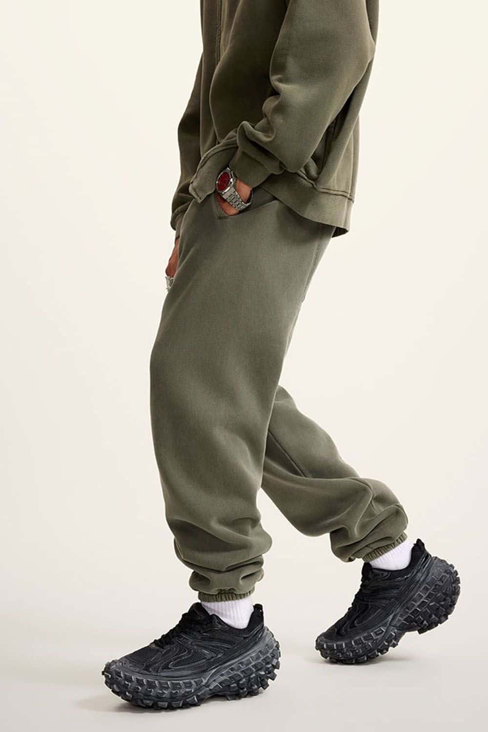 Vintage Wash Fleece-Lined Jogger Sweatpants