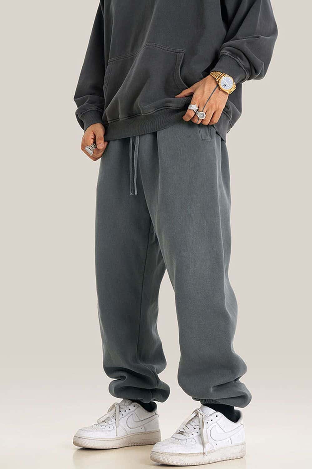 Vintage Wash Fleece-Lined Jogger Sweatpants