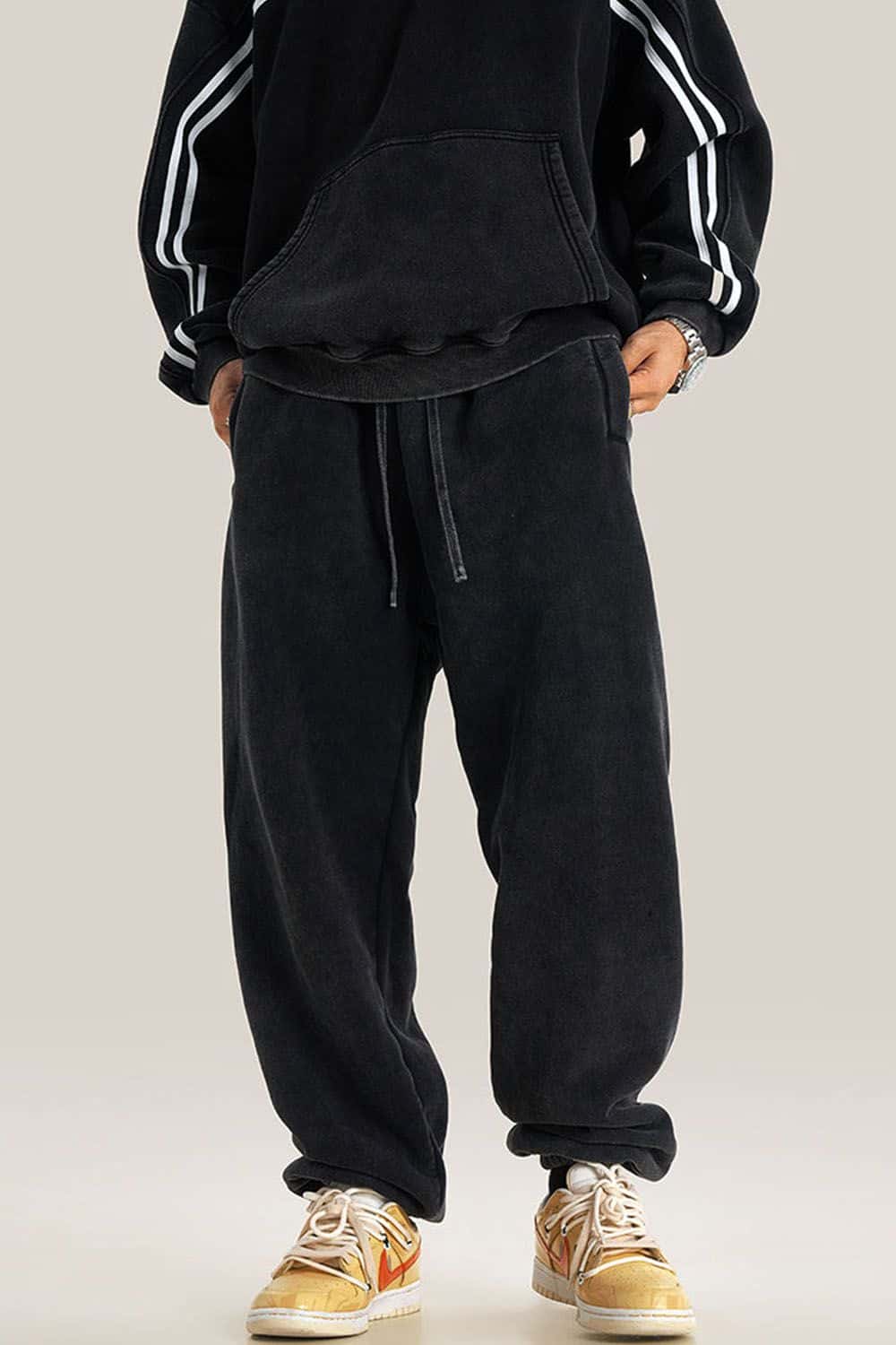 Vintage Wash Fleece-Lined Jogger Sweatpants