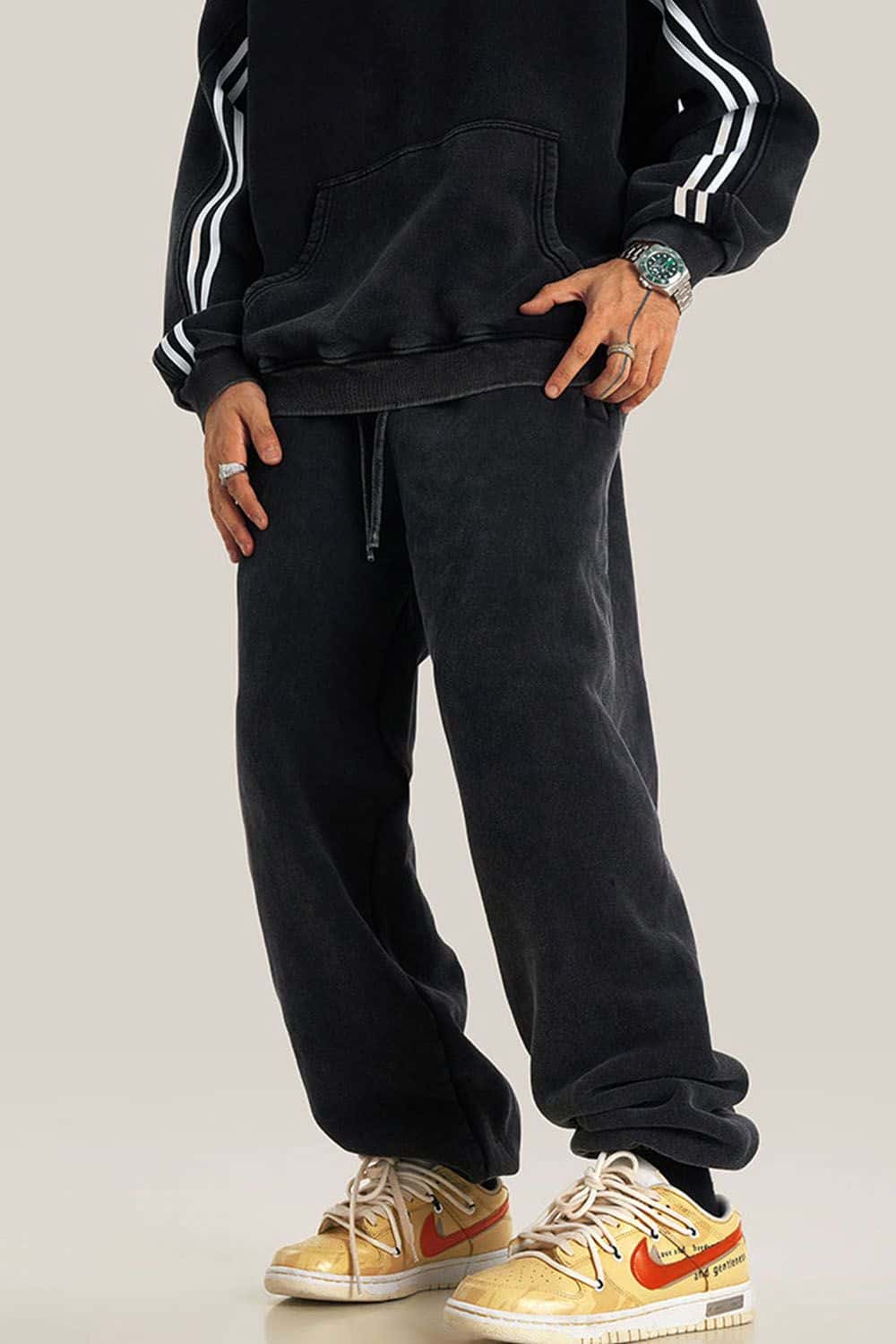 Vintage Wash Fleece-Lined Jogger Sweatpants