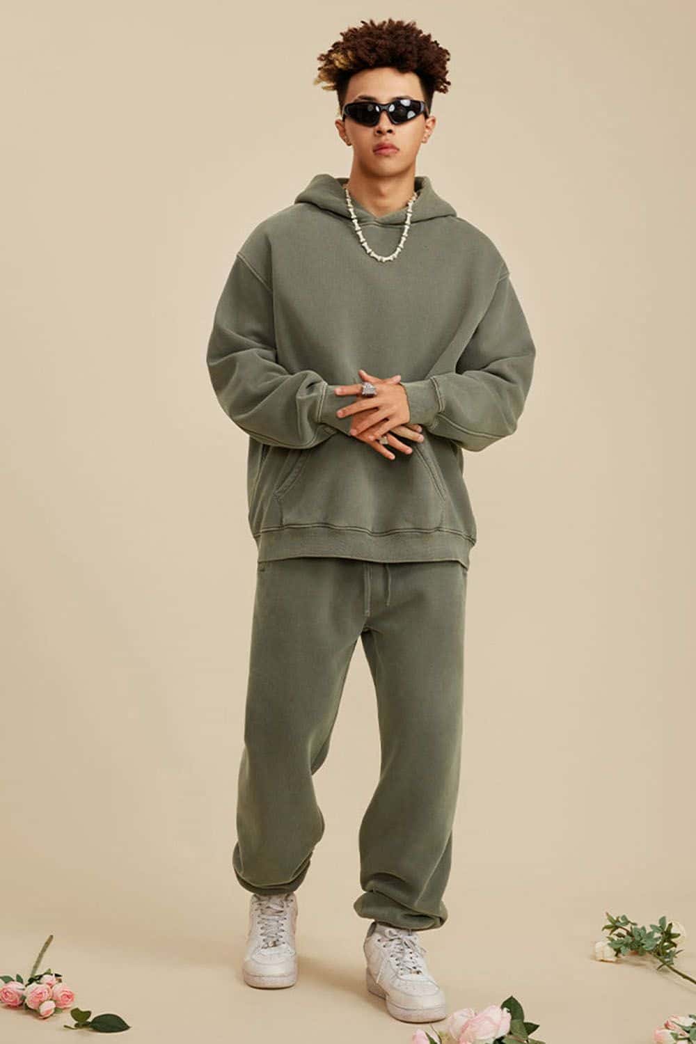 Heavyweight Fleece-Lined Vintage Wash Hoodie