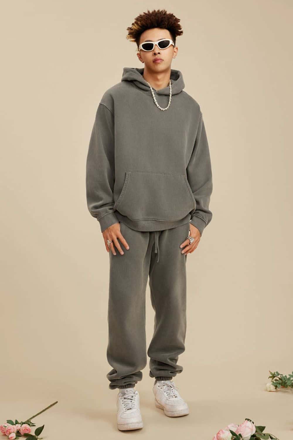 Heavyweight Fleece-Lined Vintage Wash Hoodie