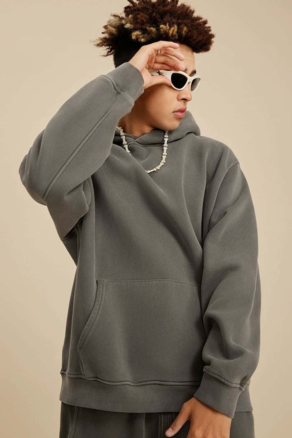 Heavyweight Fleece-Lined Vintage Wash Hoodie