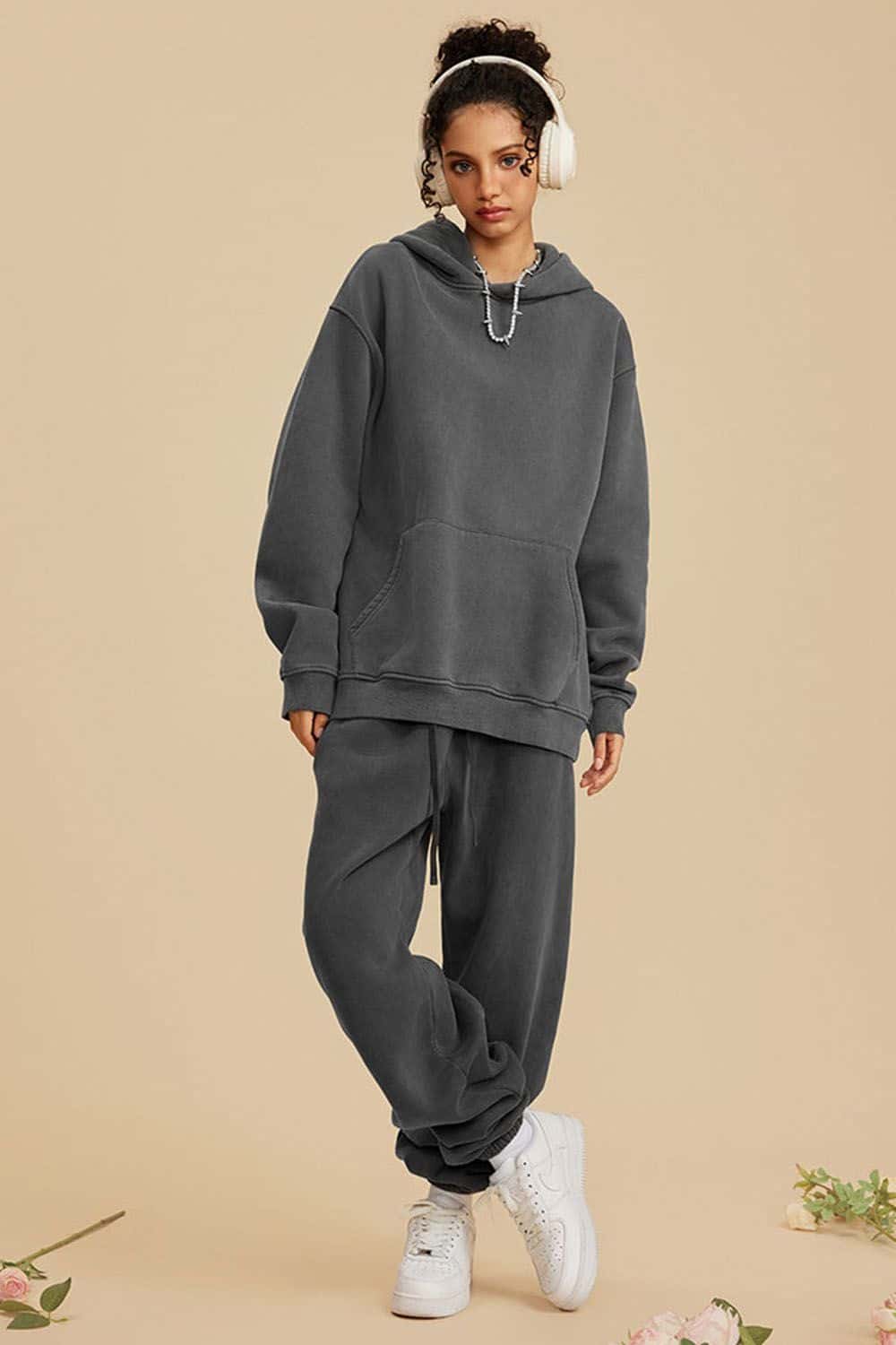 Heavyweight Fleece-Lined Vintage Wash Hoodie