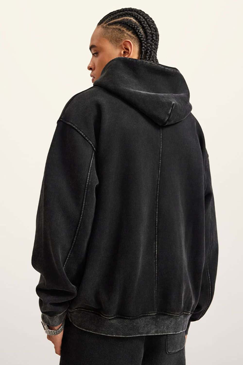 Heavyweight Fleece-Lined Vintage Wash Hoodie