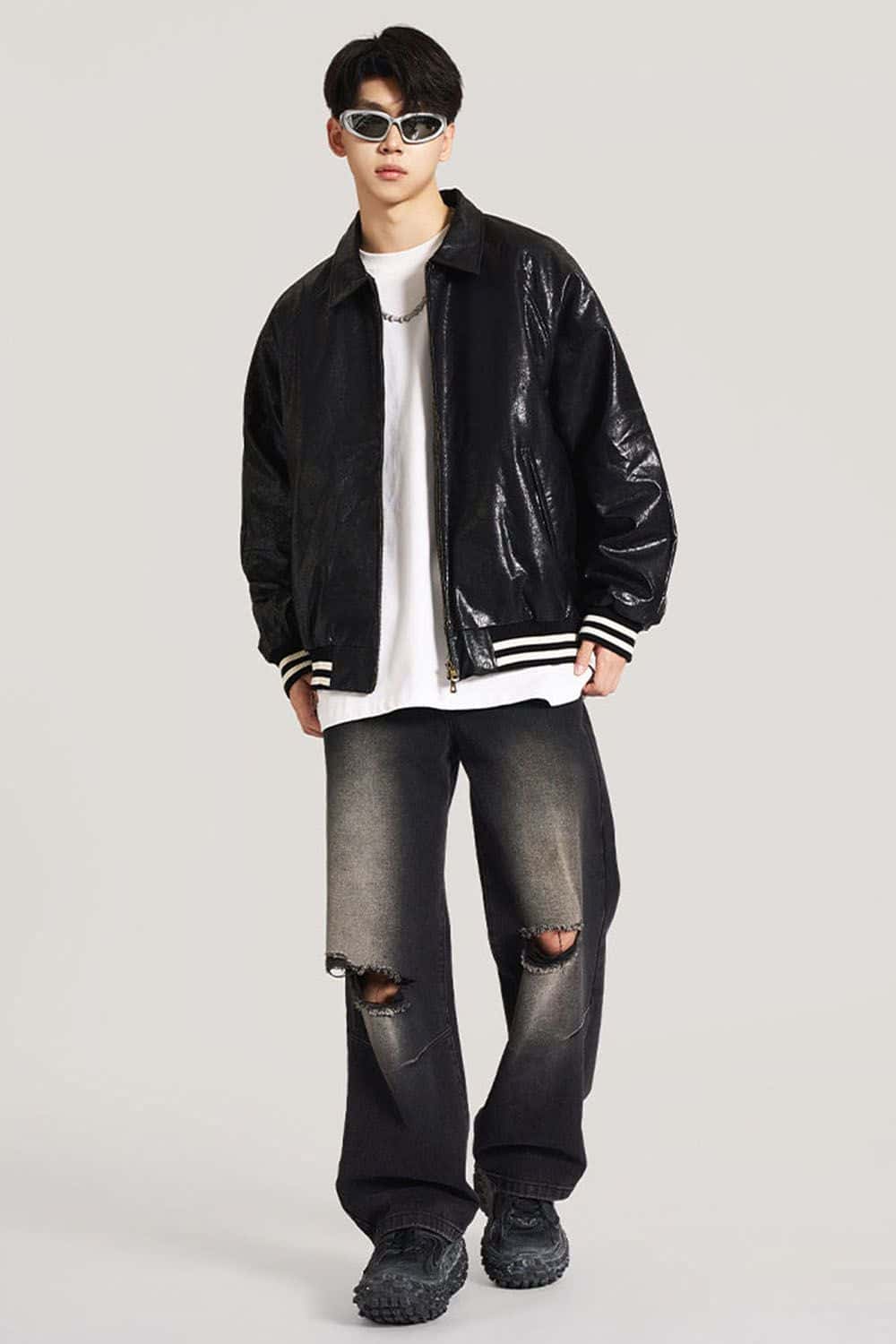 Vintage Heavy-Duty Waxed Wash Leather Jacket