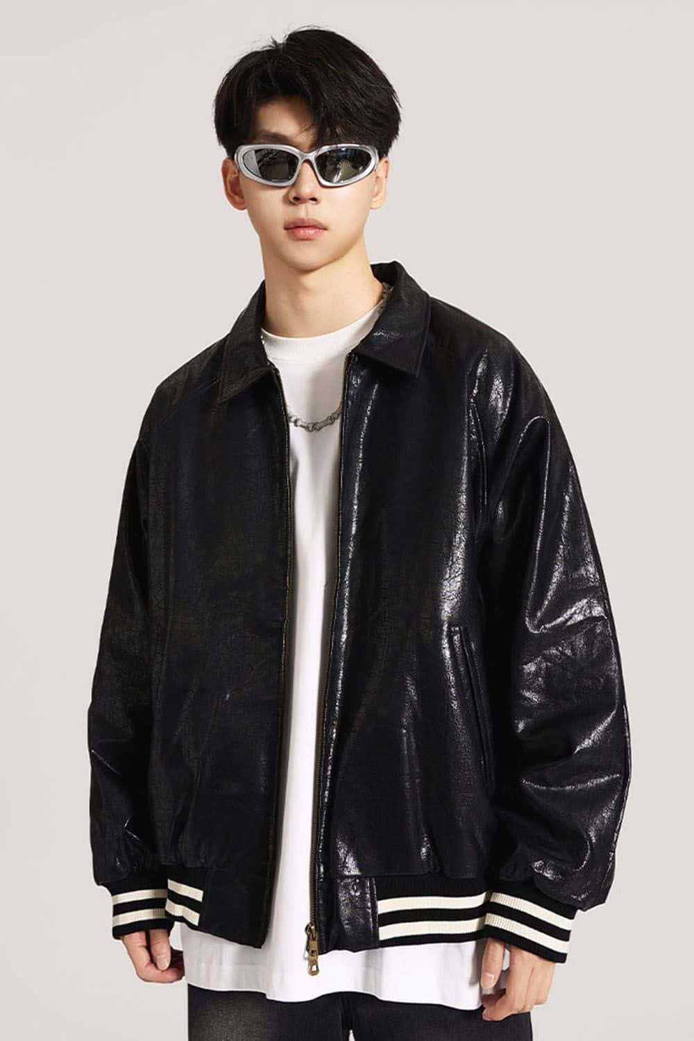 Vintage Heavy-Duty Waxed Wash Leather Jacket