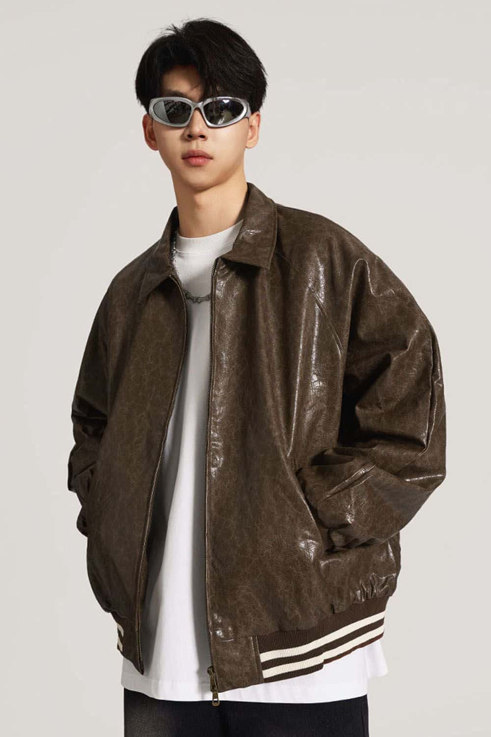 Vintage Heavy-Duty Waxed Wash Leather Jacket