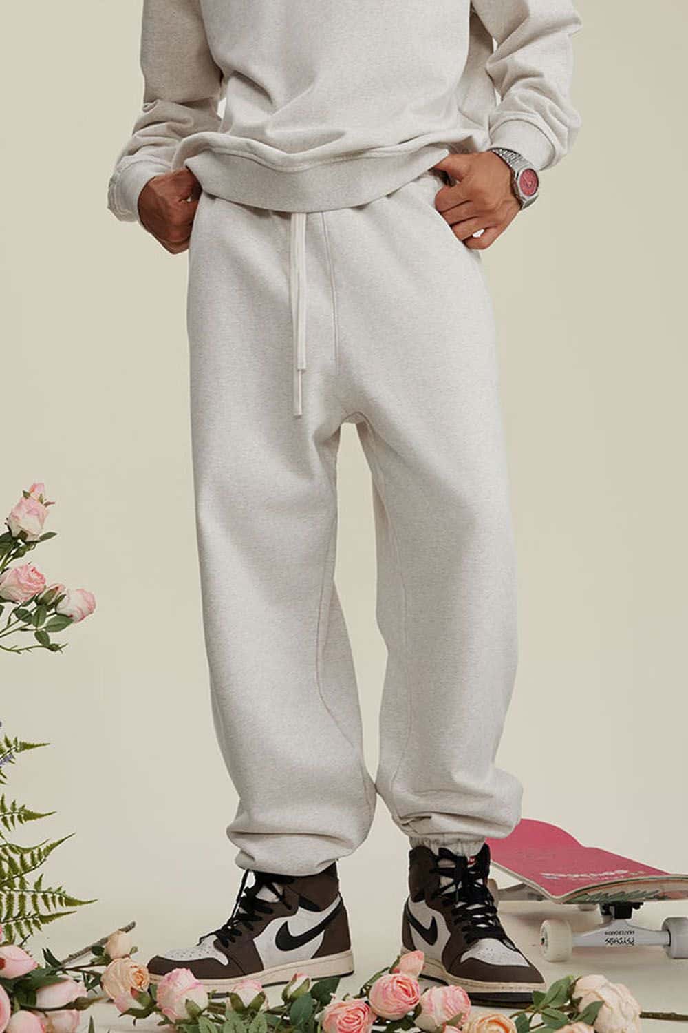 Heavyweight Fleece-Lined Joggers with Elastic Cuffs