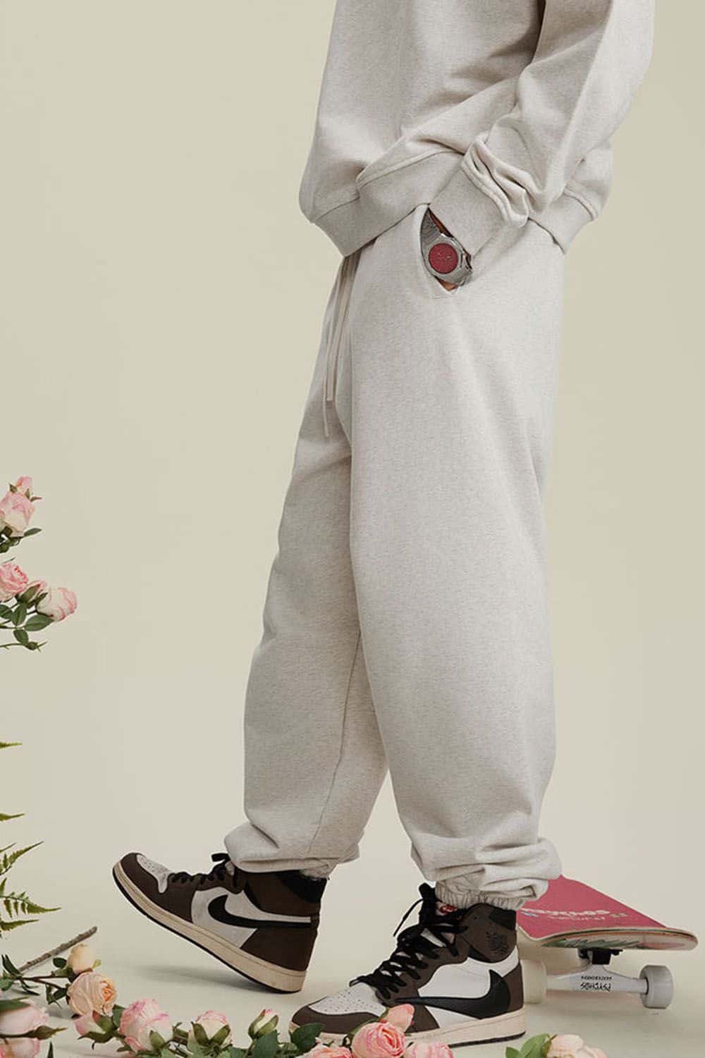 Heavyweight Fleece-Lined Joggers with Elastic Cuffs