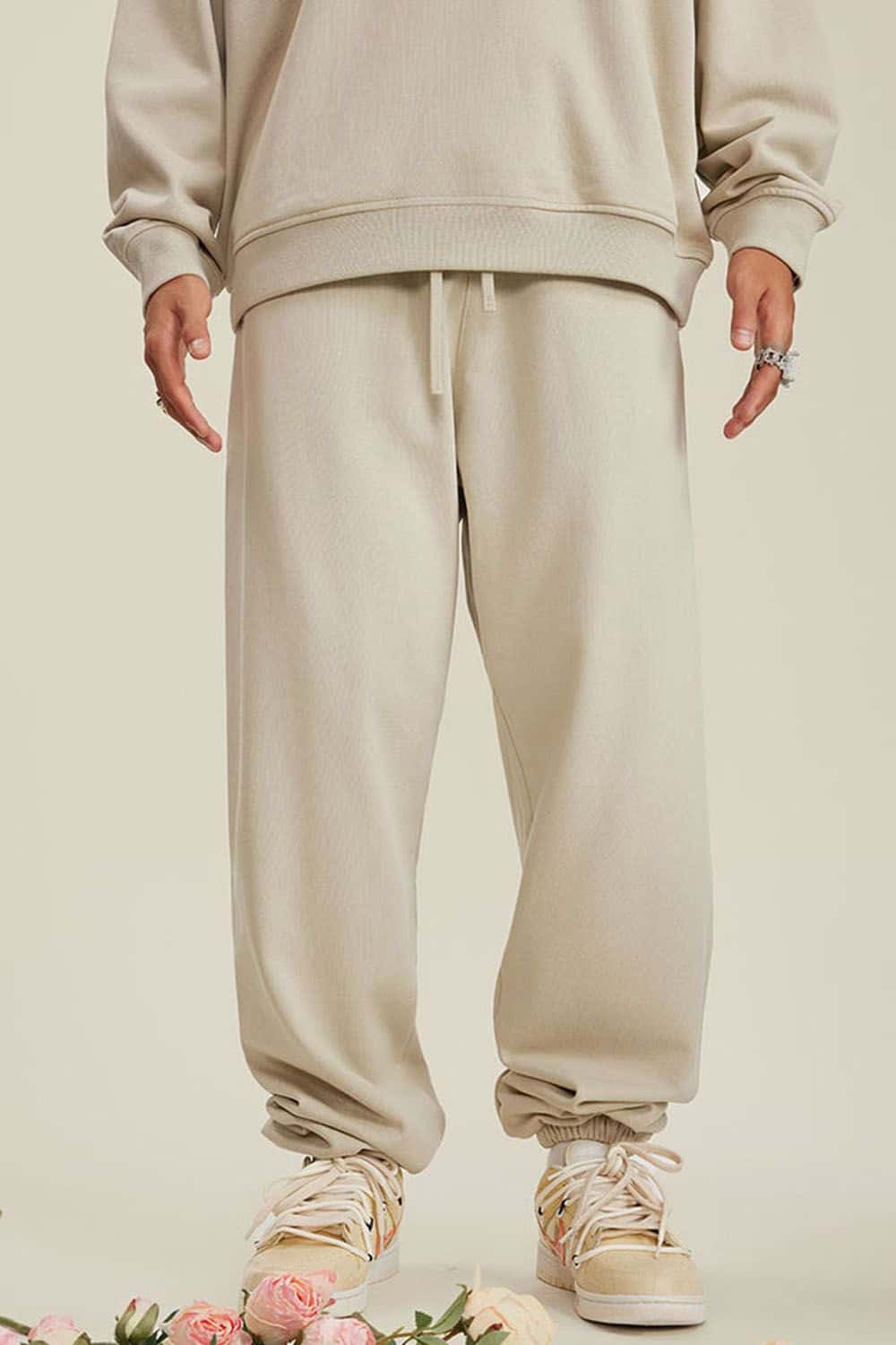 Heavyweight Fleece-Lined Joggers with Elastic Cuffs