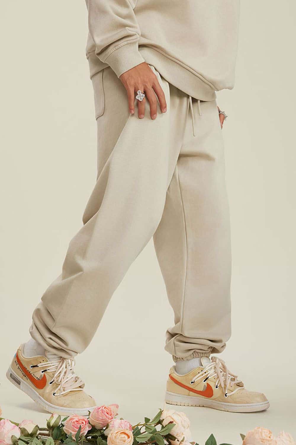 Heavyweight Fleece-Lined Joggers with Elastic Cuffs