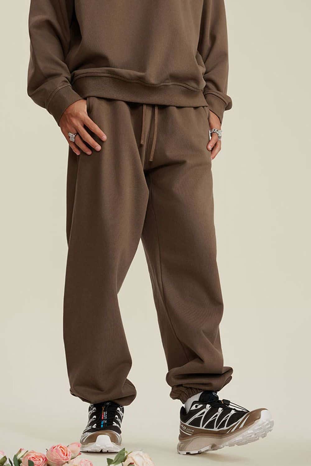 Heavyweight Fleece-Lined Joggers with Elastic Cuffs