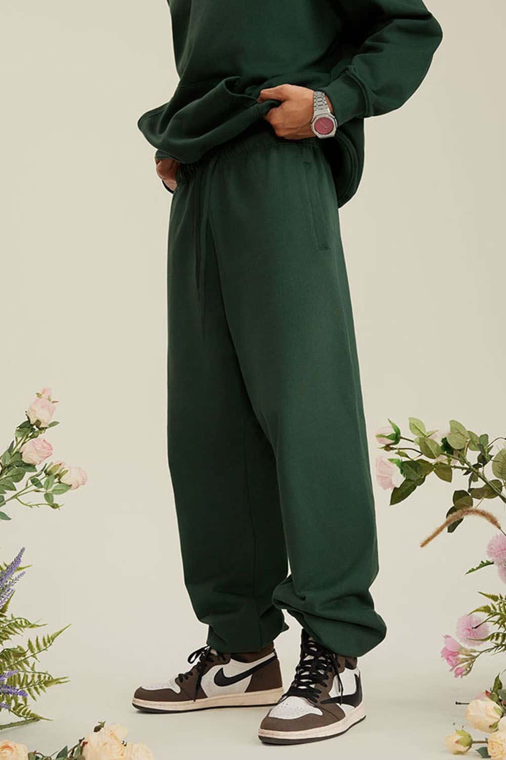 Heavyweight Fleece-Lined Joggers with Elastic Cuffs